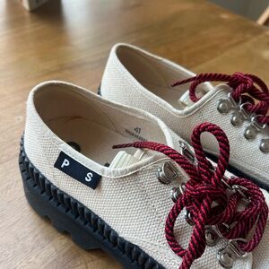 Proenza Schouler PS Canvas Hiking Sneakers – Off-White/Black